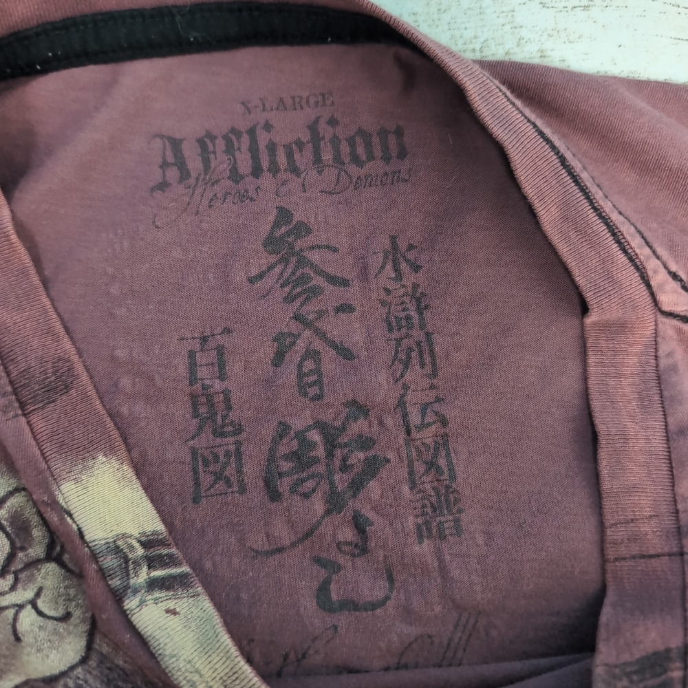 Affliction t-shirt Horiyoshi, HEROES & DEMONS Y2K X-Large. - Picture 5 of 12